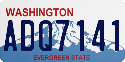 WA license plate ADQ7141