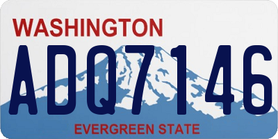 WA license plate ADQ7146