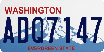 WA license plate ADQ7147