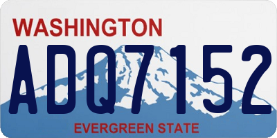 WA license plate ADQ7152