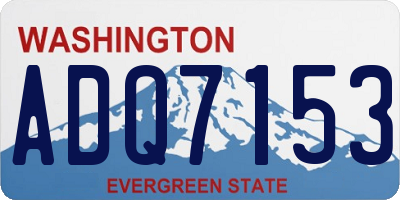 WA license plate ADQ7153