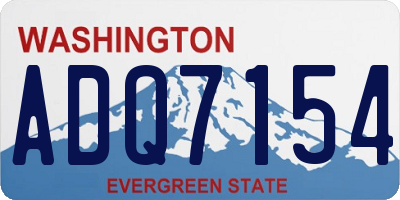 WA license plate ADQ7154