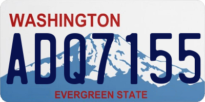 WA license plate ADQ7155