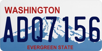 WA license plate ADQ7156