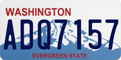 WA license plate ADQ7157
