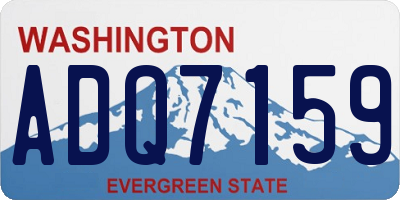 WA license plate ADQ7159