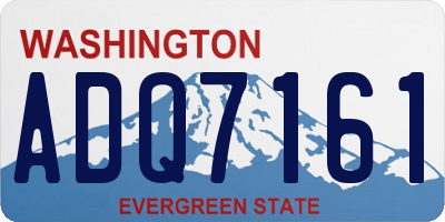 WA license plate ADQ7161