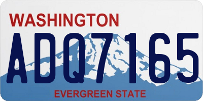 WA license plate ADQ7165