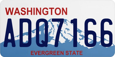 WA license plate ADQ7166