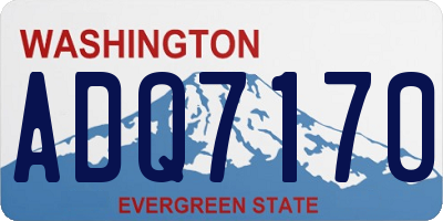 WA license plate ADQ7170