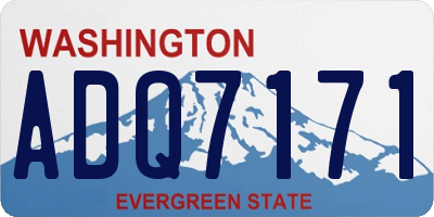 WA license plate ADQ7171