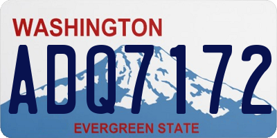 WA license plate ADQ7172