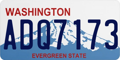 WA license plate ADQ7173