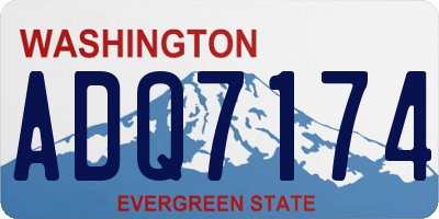 WA license plate ADQ7174
