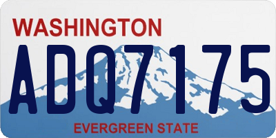 WA license plate ADQ7175