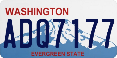 WA license plate ADQ7177