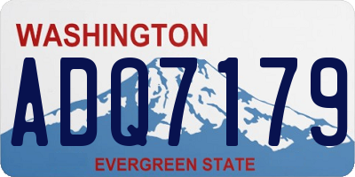 WA license plate ADQ7179