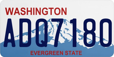 WA license plate ADQ7180