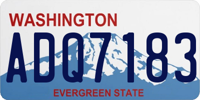 WA license plate ADQ7183