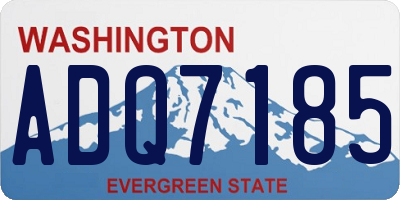 WA license plate ADQ7185