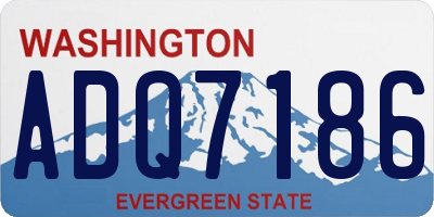 WA license plate ADQ7186