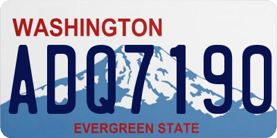 WA license plate ADQ7190