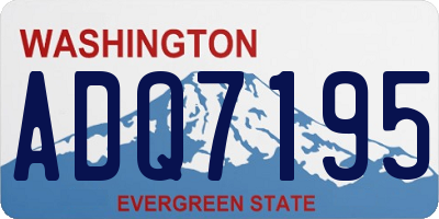 WA license plate ADQ7195