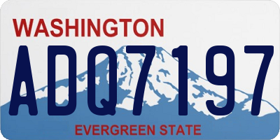 WA license plate ADQ7197