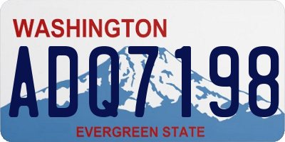 WA license plate ADQ7198