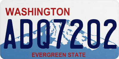 WA license plate ADQ7202