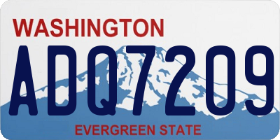WA license plate ADQ7209