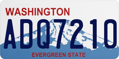 WA license plate ADQ7210