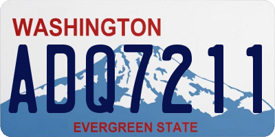 WA license plate ADQ7211