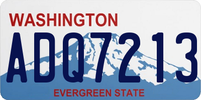 WA license plate ADQ7213