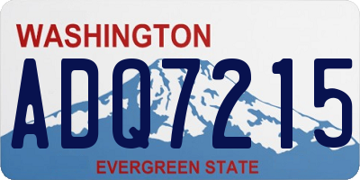 WA license plate ADQ7215