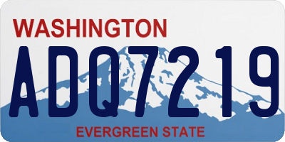 WA license plate ADQ7219