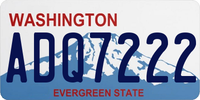 WA license plate ADQ7222