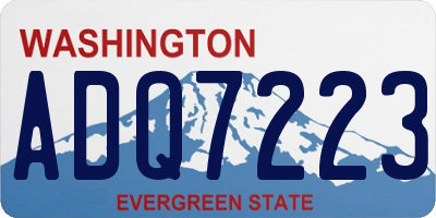 WA license plate ADQ7223