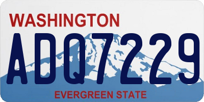 WA license plate ADQ7229