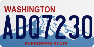 WA license plate ADQ7230