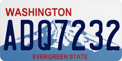 WA license plate ADQ7232