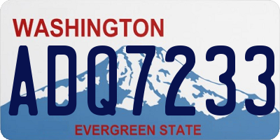 WA license plate ADQ7233