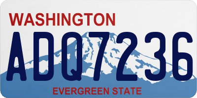 WA license plate ADQ7236
