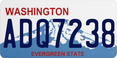WA license plate ADQ7238
