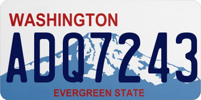 WA license plate ADQ7243