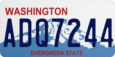 WA license plate ADQ7244