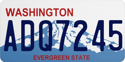 WA license plate ADQ7245