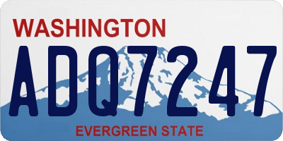 WA license plate ADQ7247
