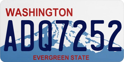 WA license plate ADQ7252