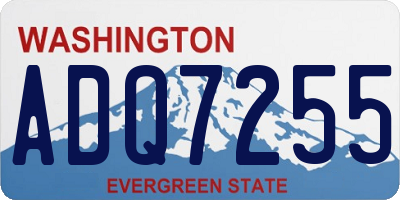 WA license plate ADQ7255